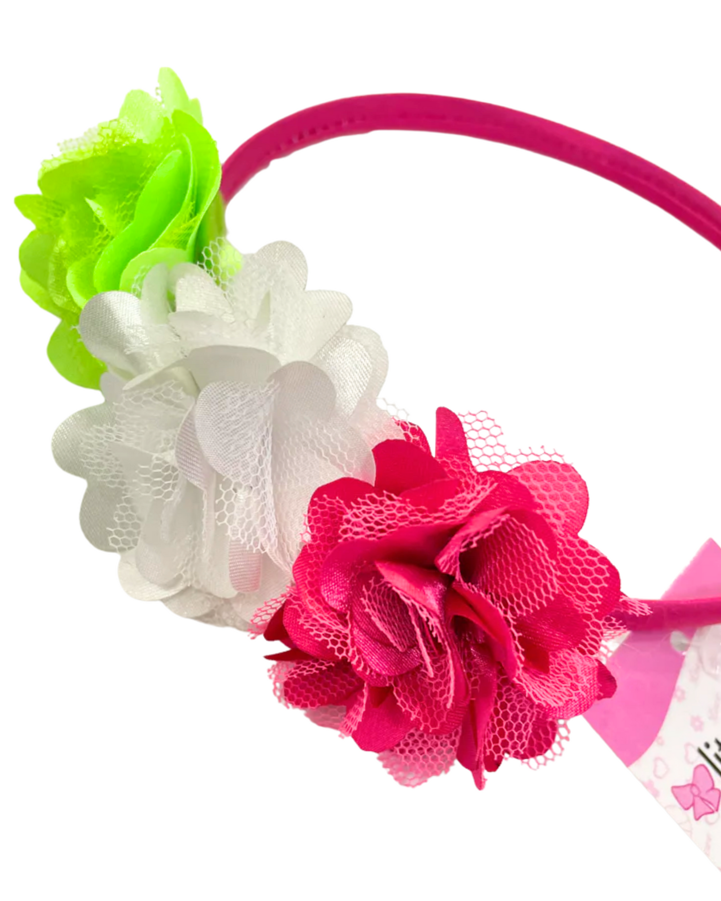 Diadema con 3 Flores Colores Varios