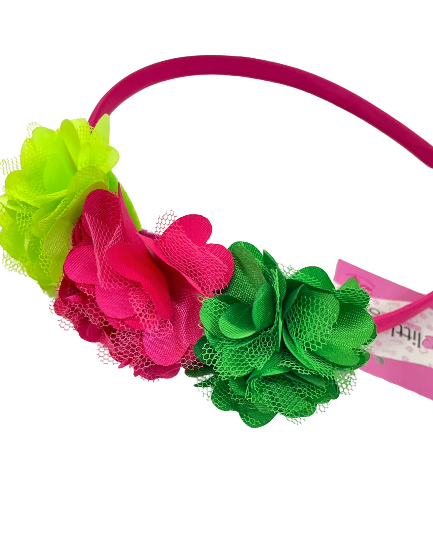 Diadema con 3 Flores Colores Varios