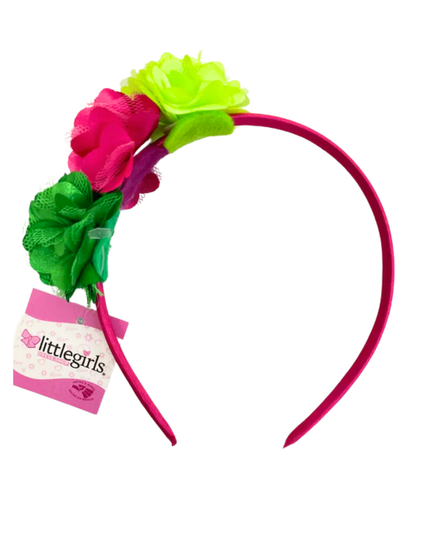 Diadema con 3 Flores Colores Varios