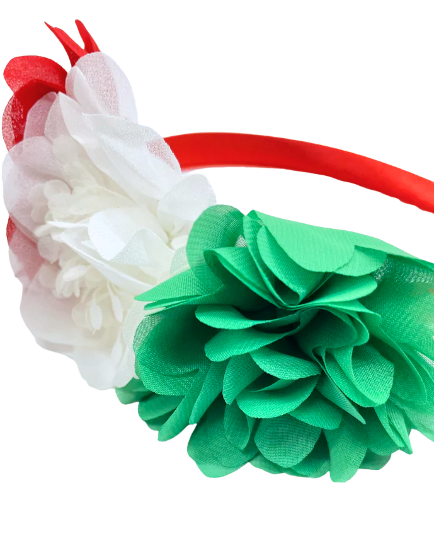 Diadema 3 Flores Colores Bandera