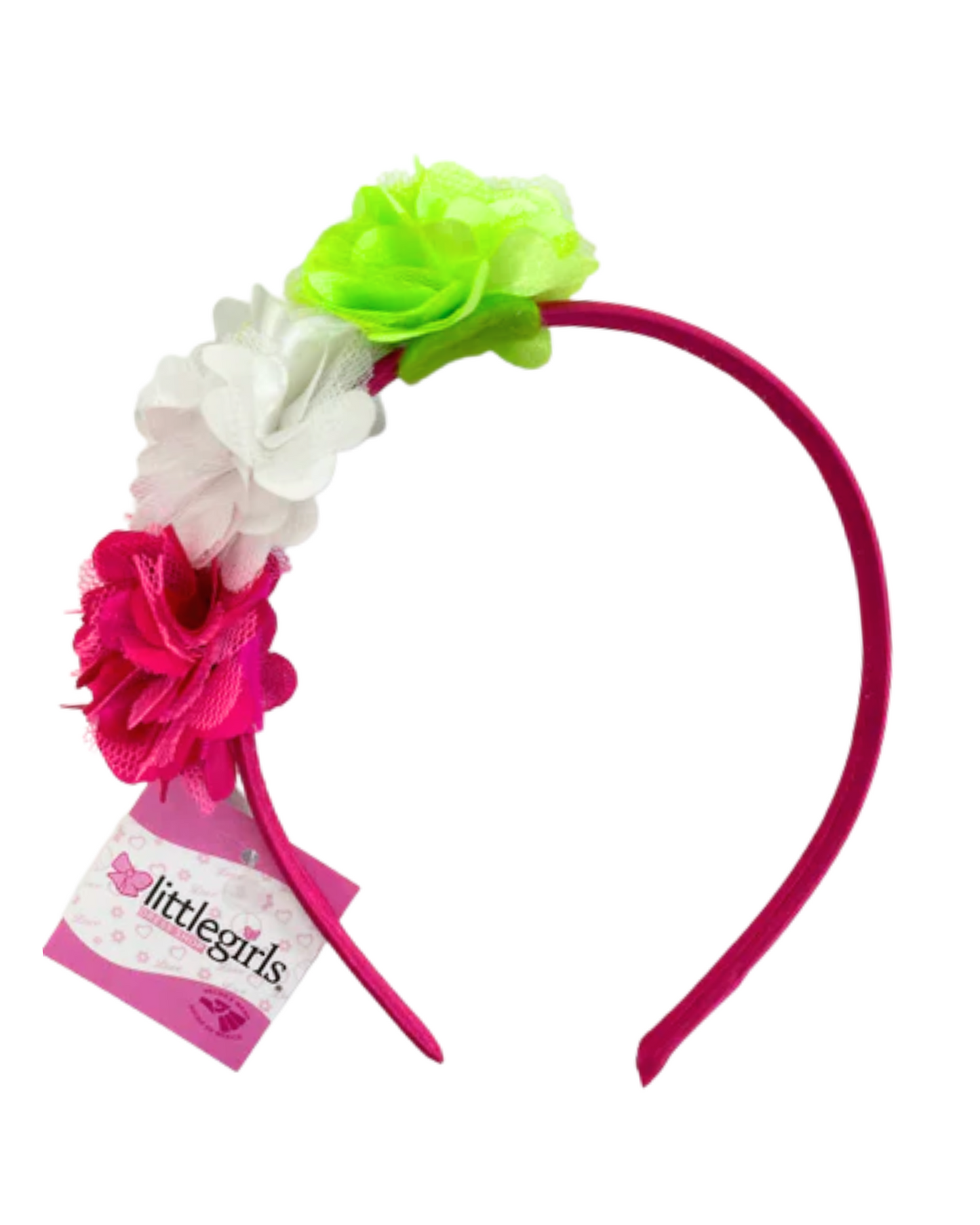 Diadema con 3 Flores Colores Varios