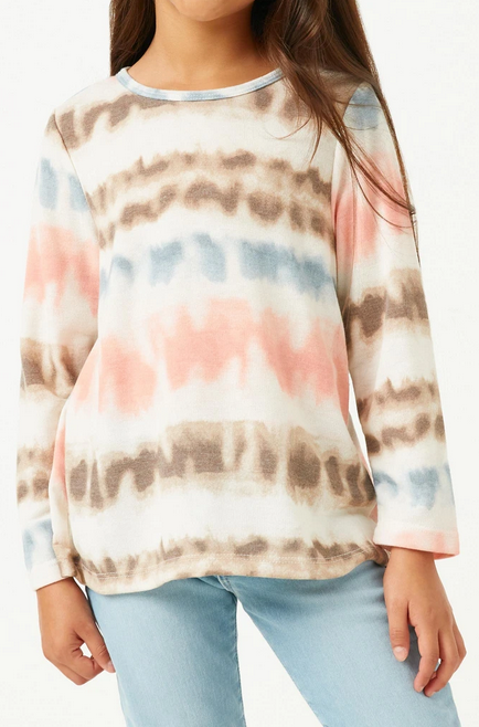 set camiseta tie dye con falda pana cafe