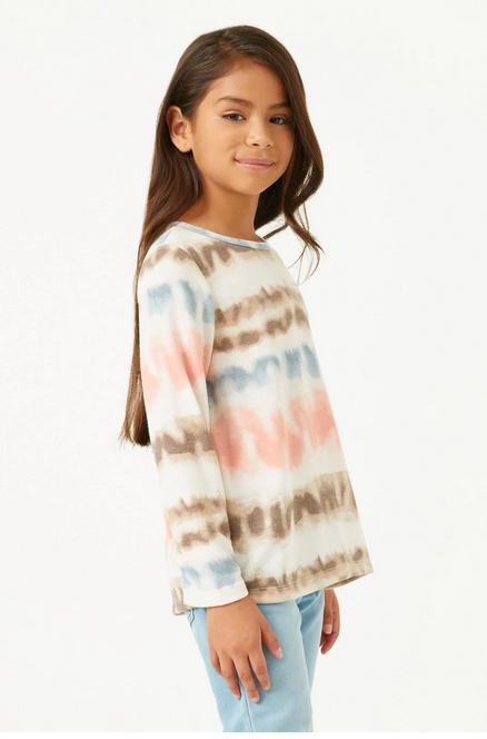 set camiseta tie dye con falda pana cafe