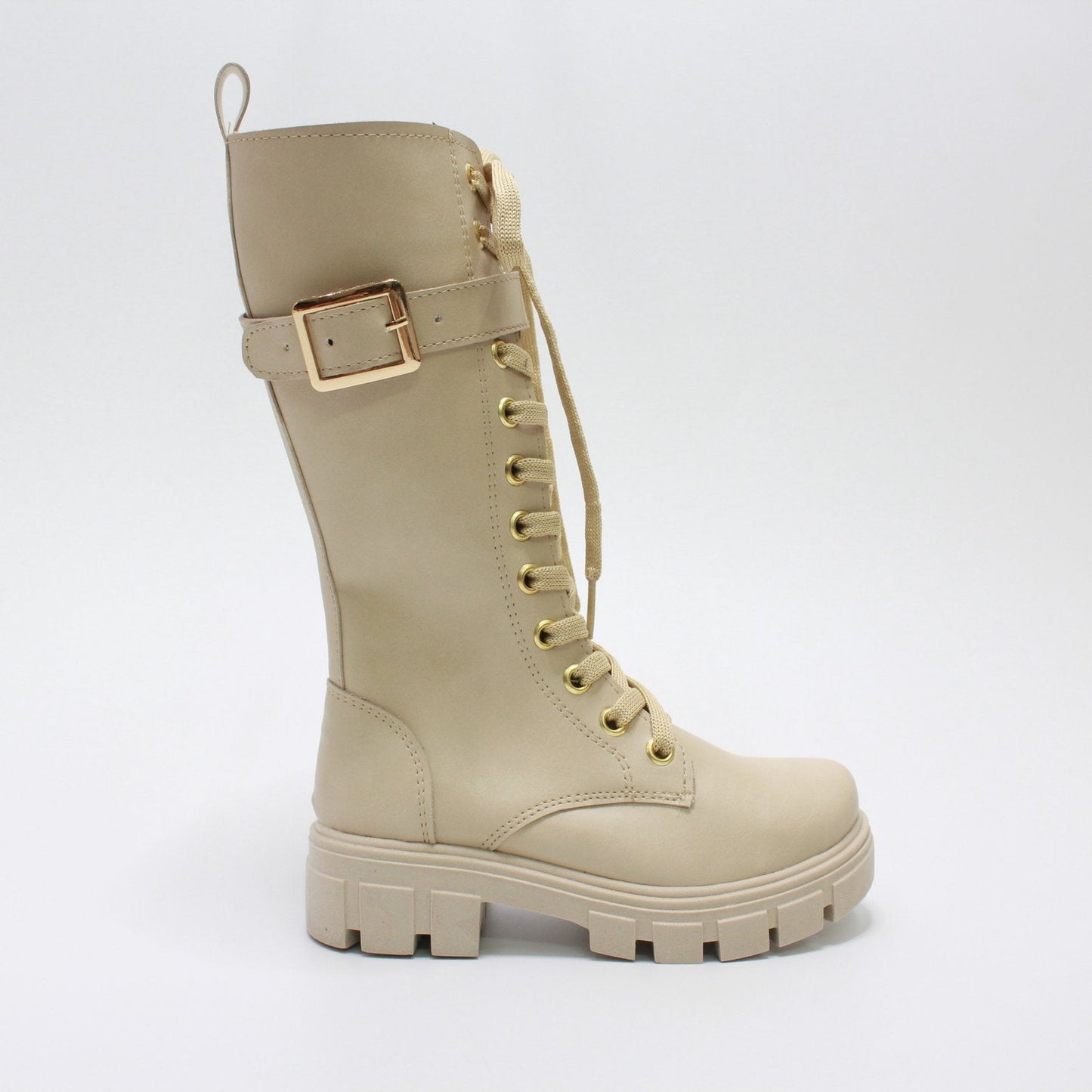 bota tropicana neutra, hebilla oro