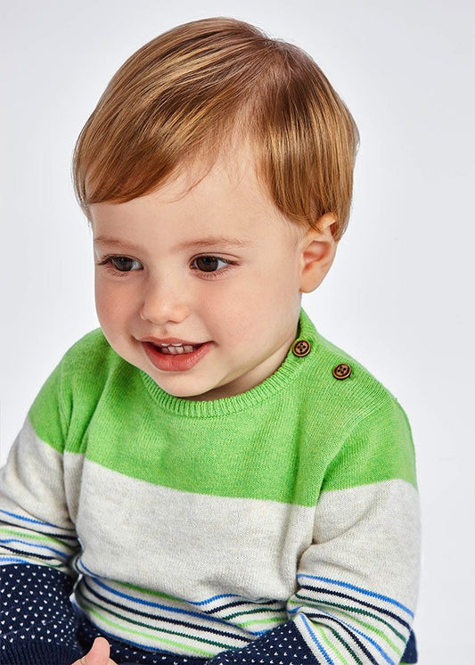 jersey de franjas y puntos para bebe