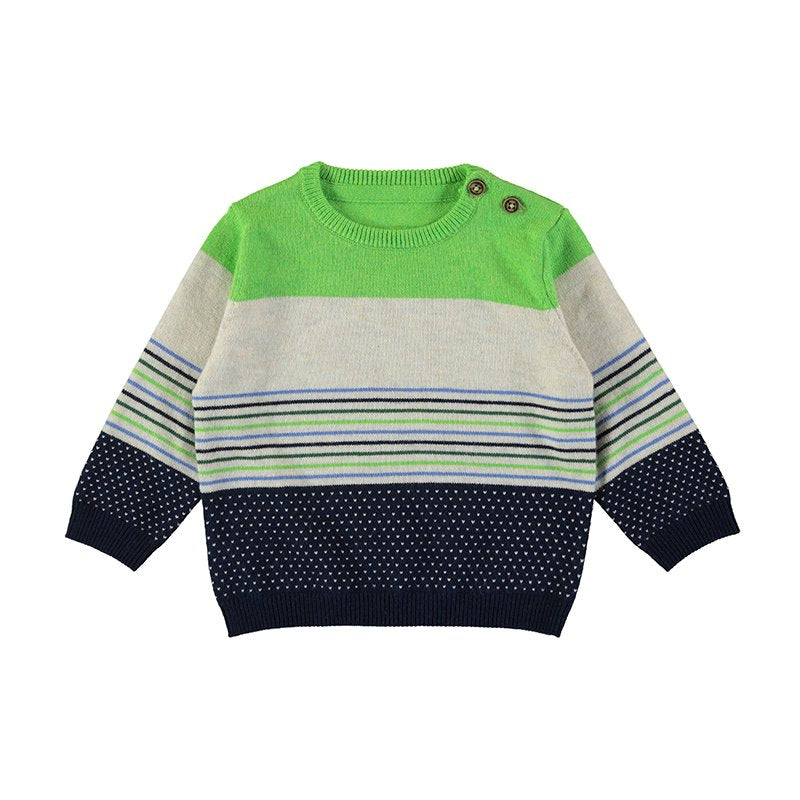 jersey de franjas y puntos para bebe