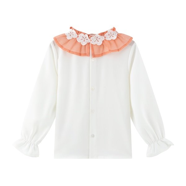 set de falda floreada y blusa blanca