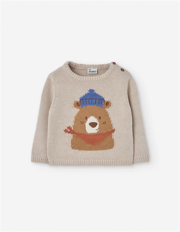 Suéter color crudo para bebe