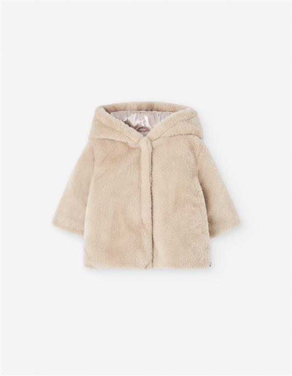 Parka fur color beige para bebe