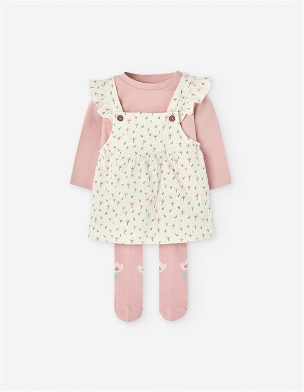 Set vestido y mallas blanco