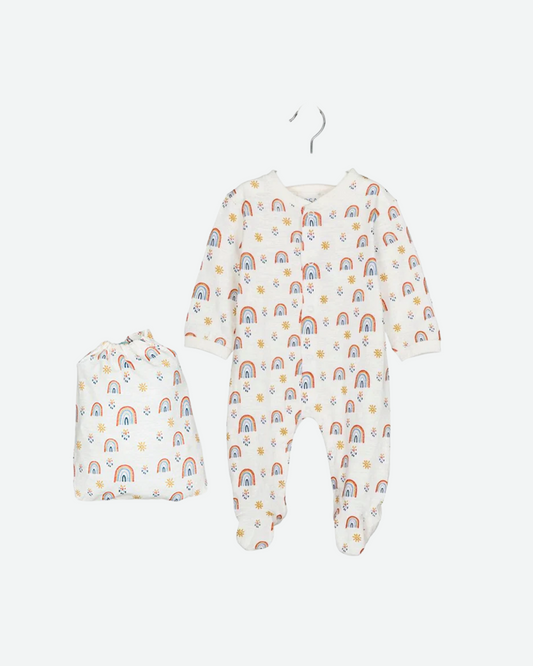 mameluco de arcoiris con bolsita contenedora