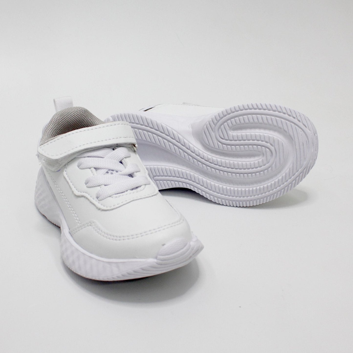 tenis escolar blanco con agujetas, unisex