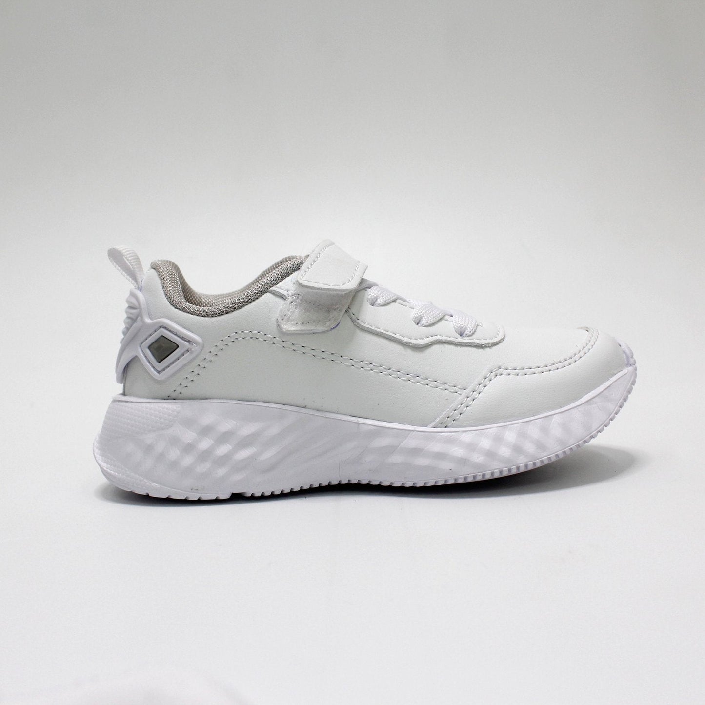 tenis escolar blanco con agujetas, unisex
