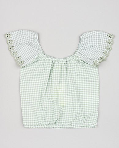 conjunto blusa pantalón color blanco blusa a cuadros verde olivo