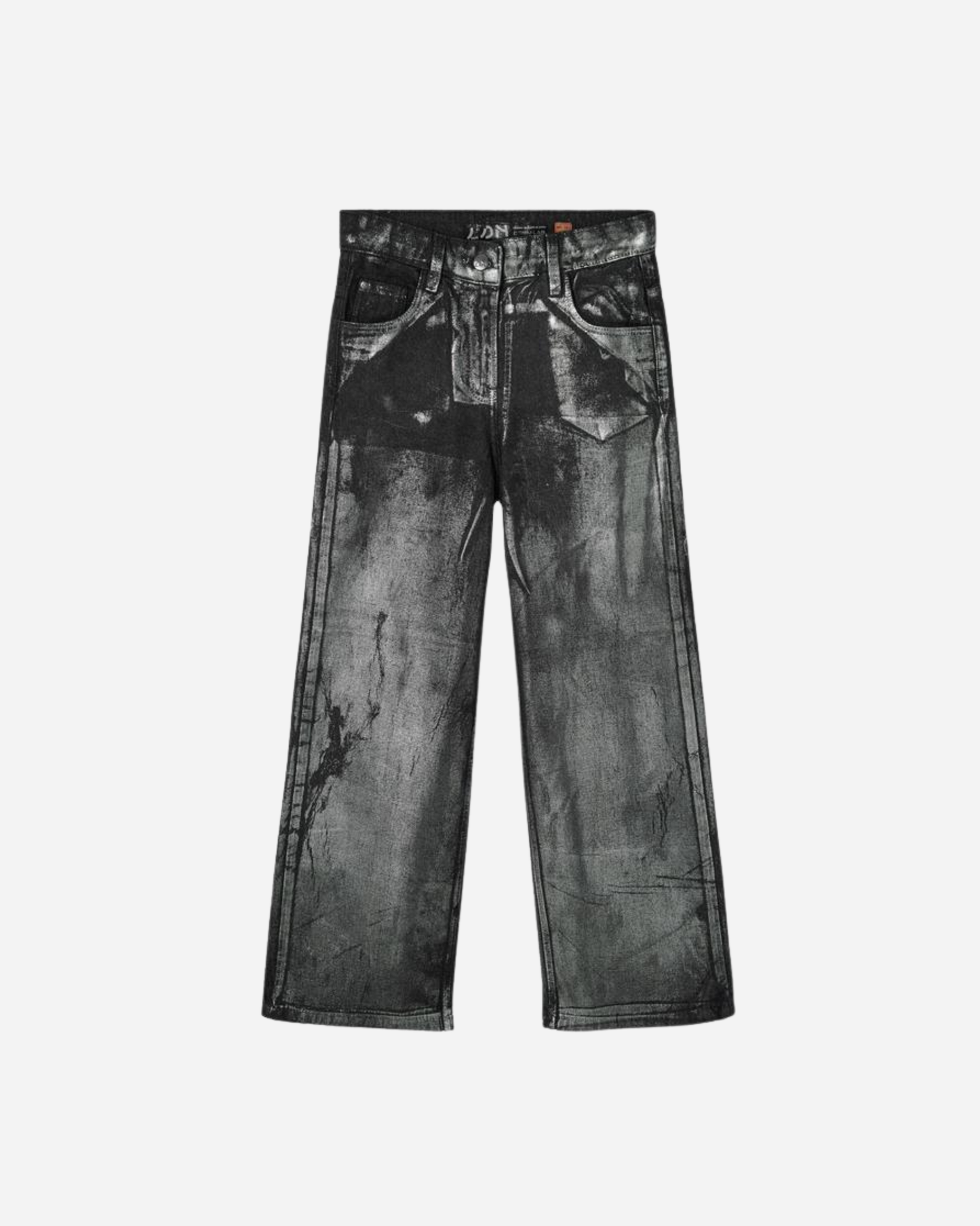 Pantalón mezclilla gris wax plata
