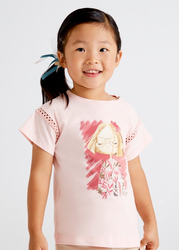 set de short y camiseta tonos rosas