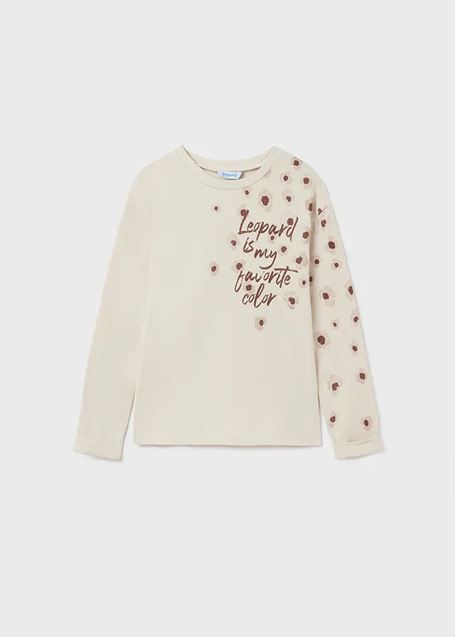 set blusa garbanzo "leopard" short topo mayoral