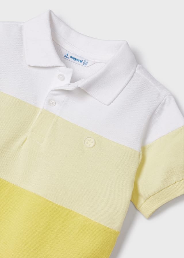 polo a rayas tonos piña