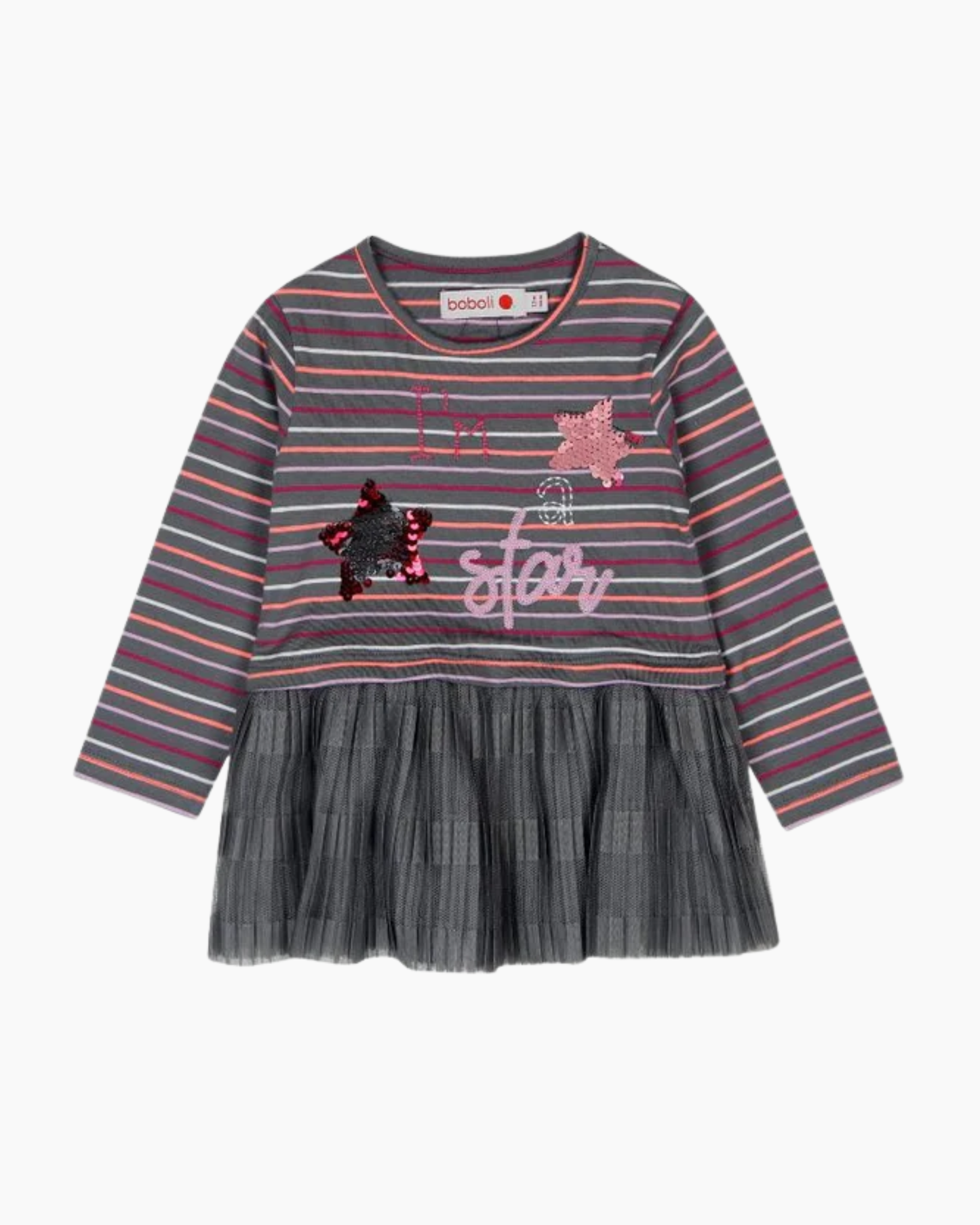 set boboli vestido manga larga leggins purpura