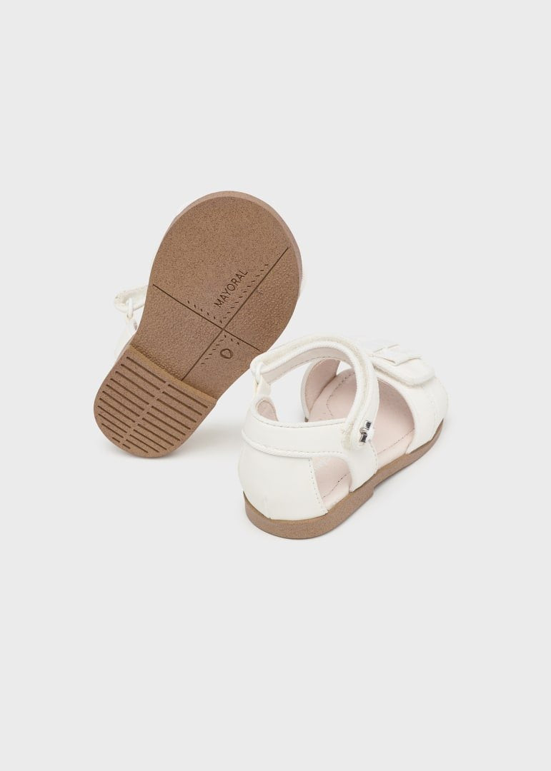 huarache color blanco con doble cinta