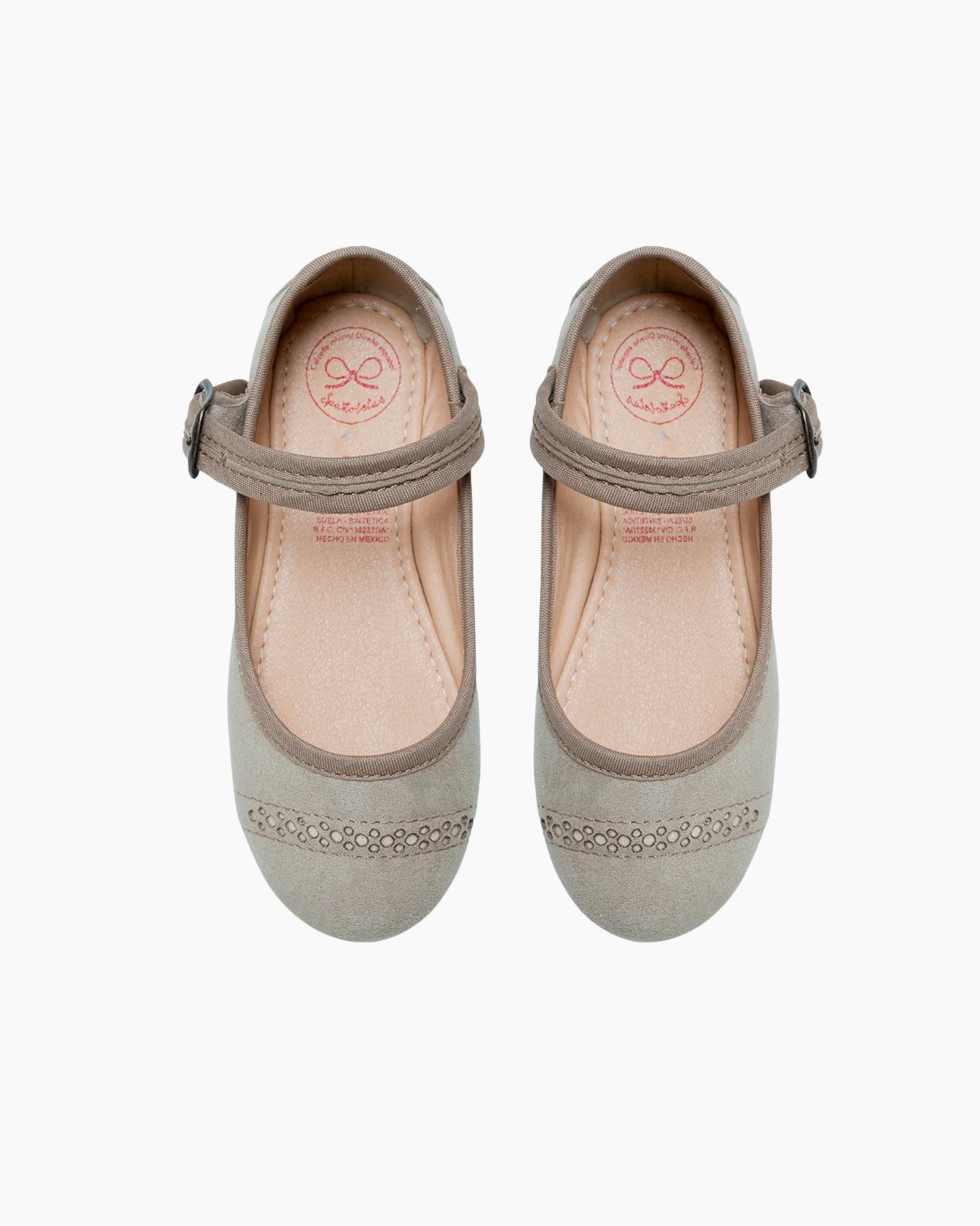 spañoleta gamuza beige puntos calados