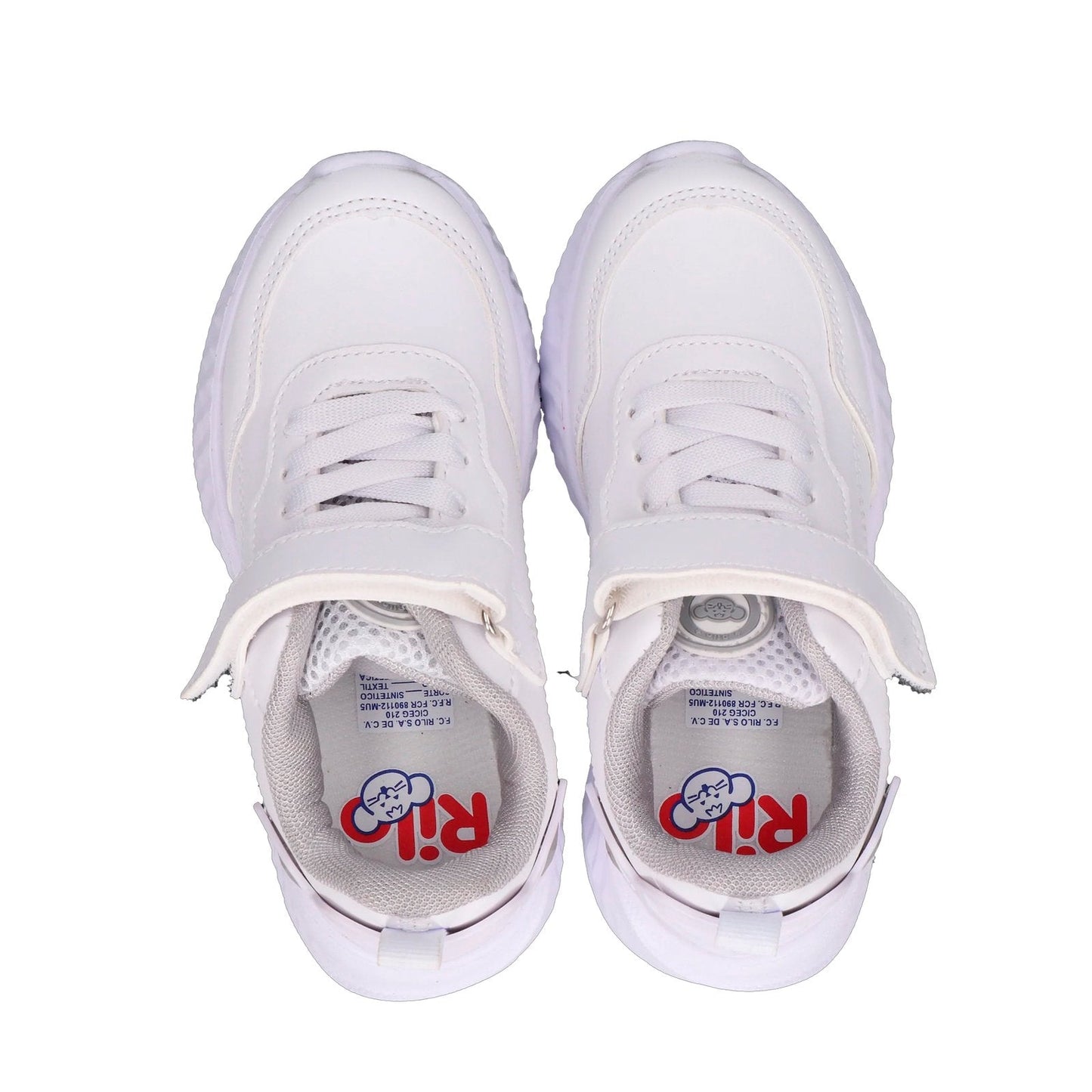 tenis escolar blanco con agujetas, unisex
