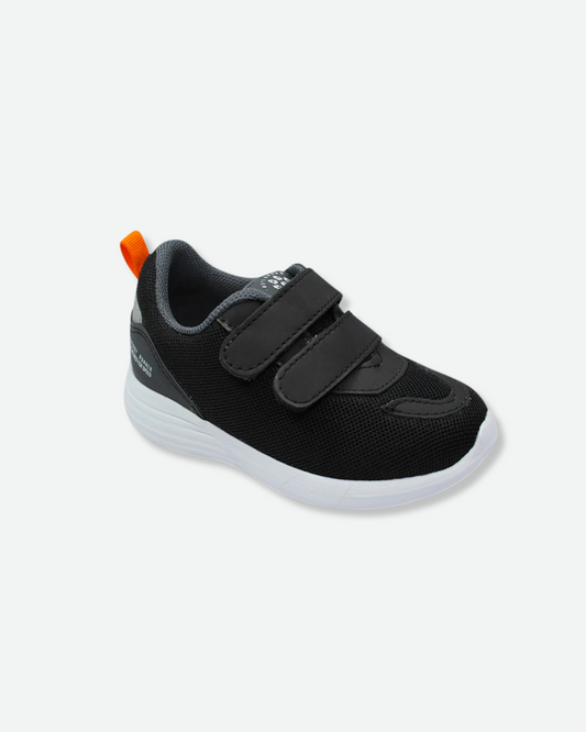 tenis negro con dos velcros