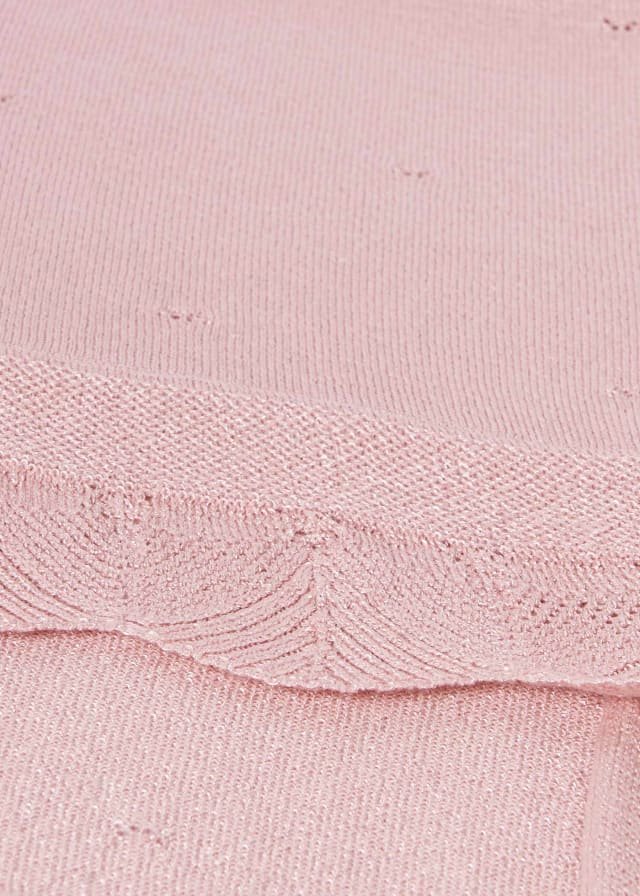 cobija para recien nacido, punto rosa