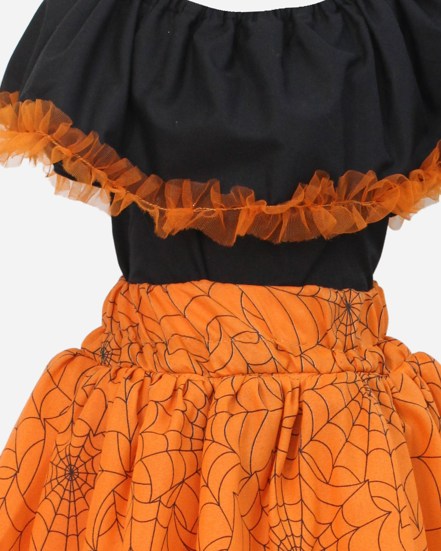 SET HALLOWEEN BLUSA CAMPESINA Y FALDA MOTIVOS DIA DE MUERTOS