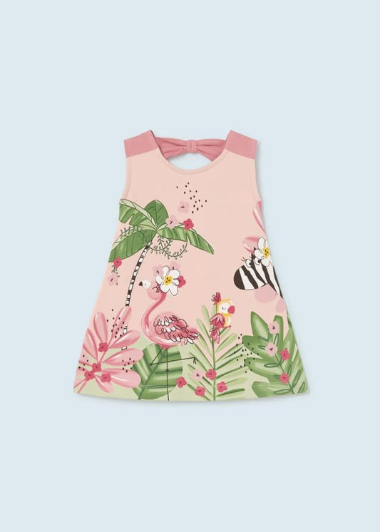 vestido nude estampado flamencos