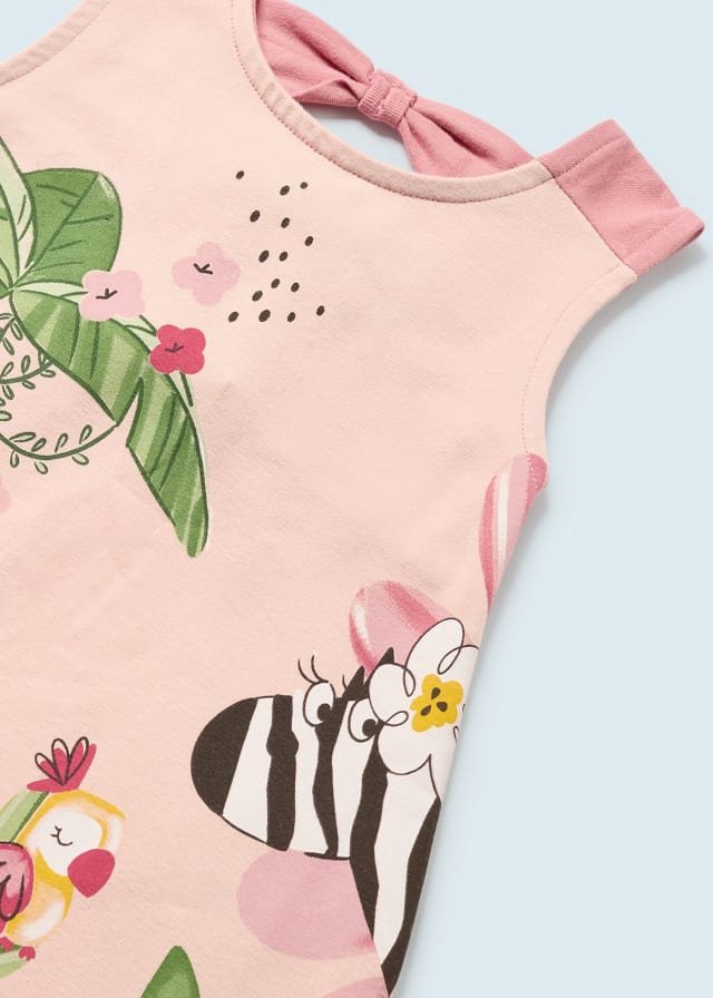 vestido nude estampado flamencos