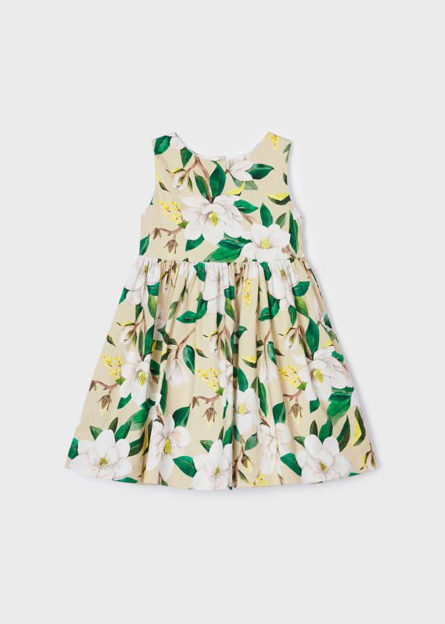 vestido estampado de algodón