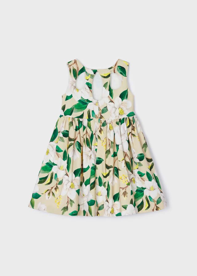vestido estampado de algodón