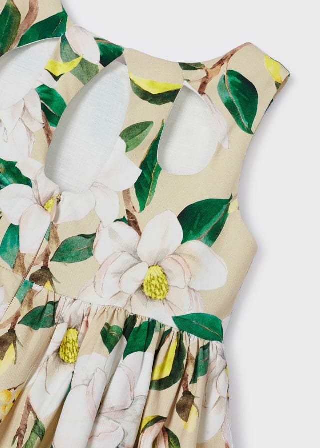 vestido estampado de algodón