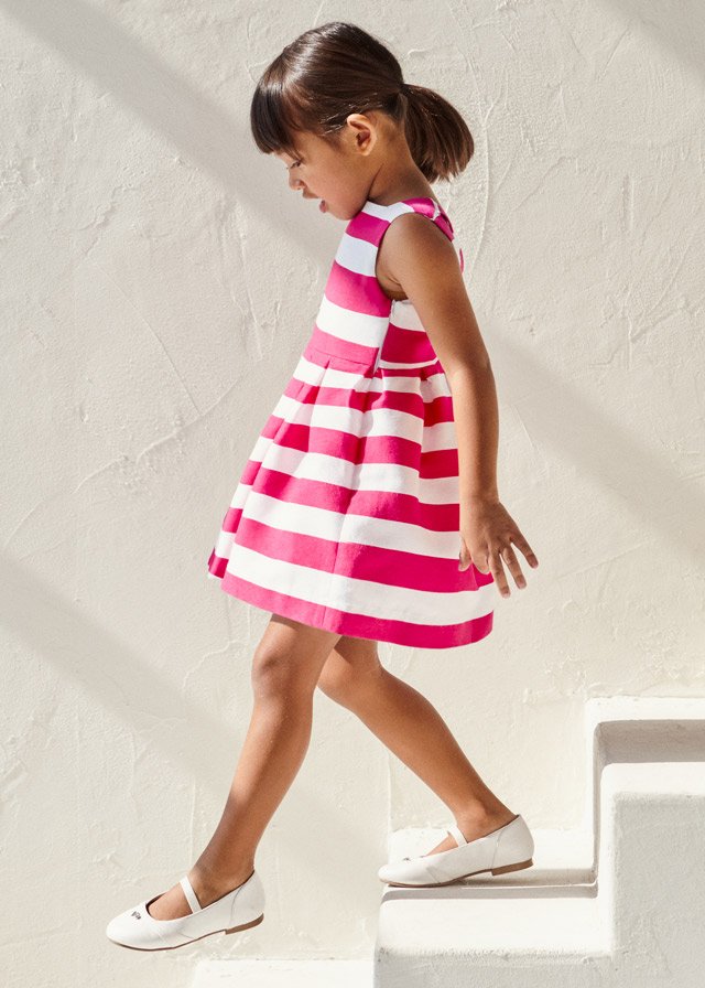 vestido rayas fiusha
