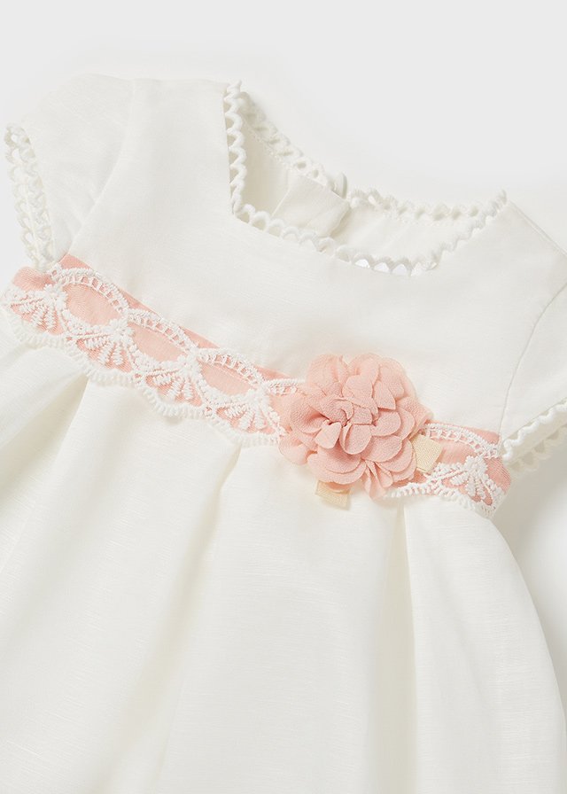 vestido lino de vestir para recién nacida