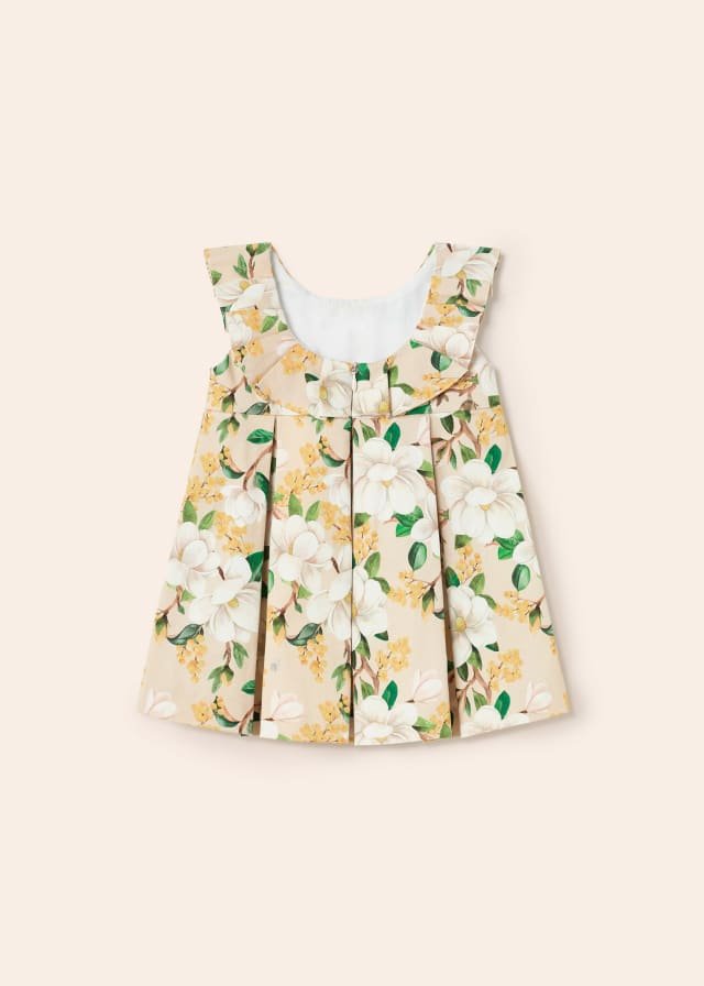 vestido satinado con estampado floral
