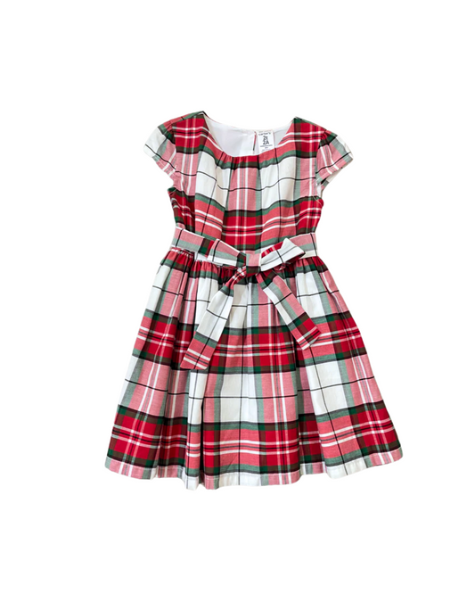 vestido carters cuadros blanco verde y rojo