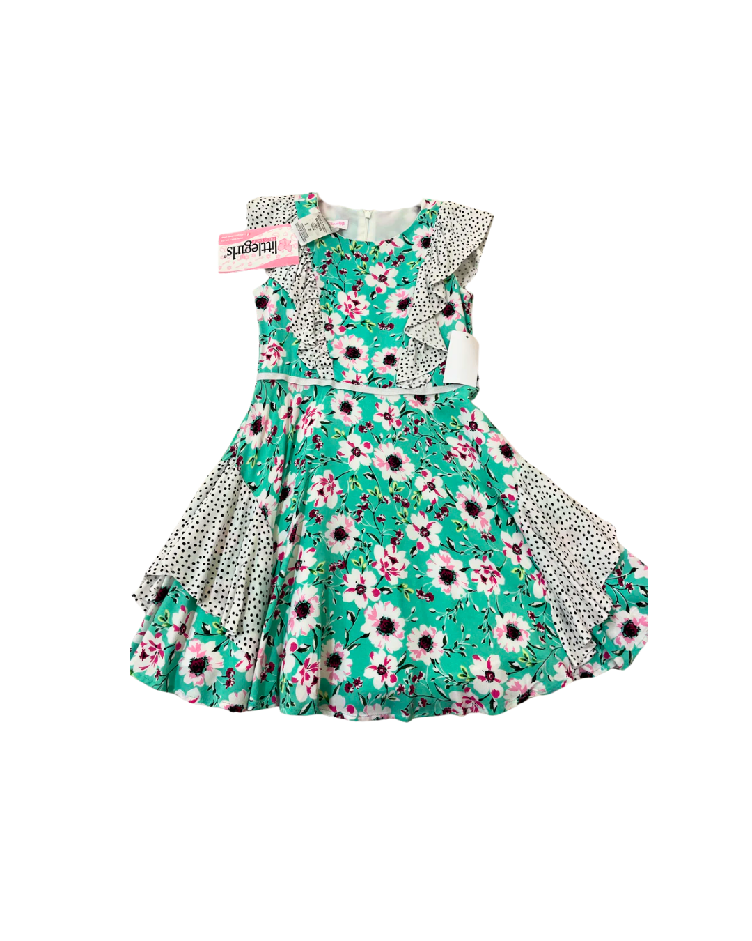 Vestido jade floreado olanes