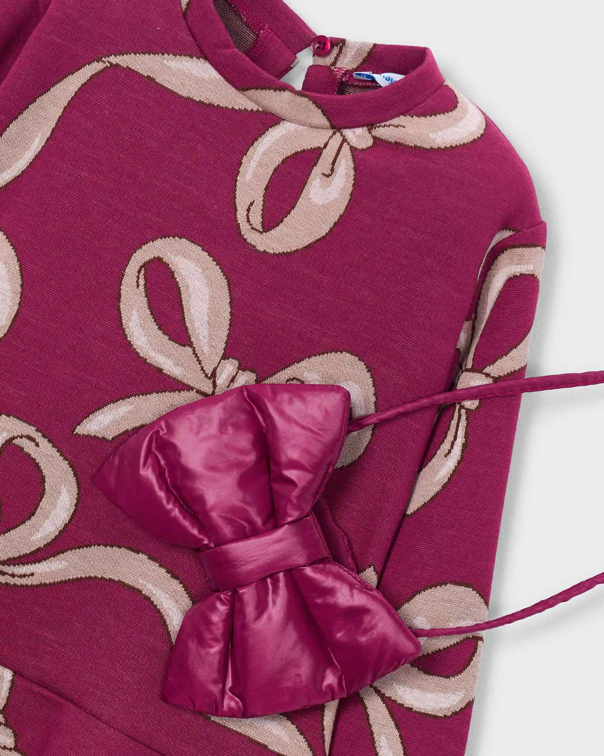 Vestido estampado bolso framboise