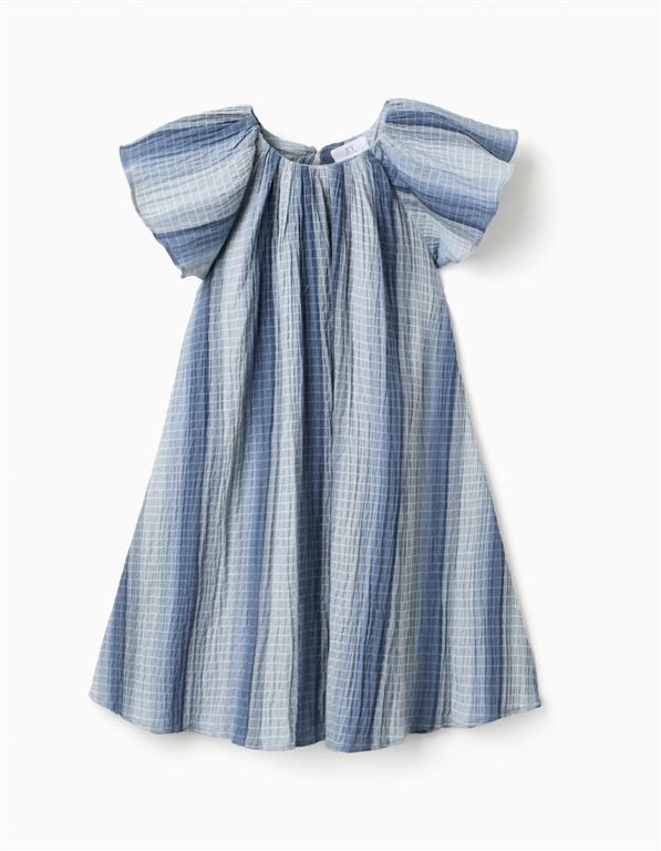 Vestido rayas azules smock