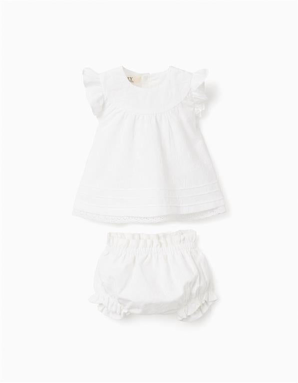 Vestido + short bloomers ivory
