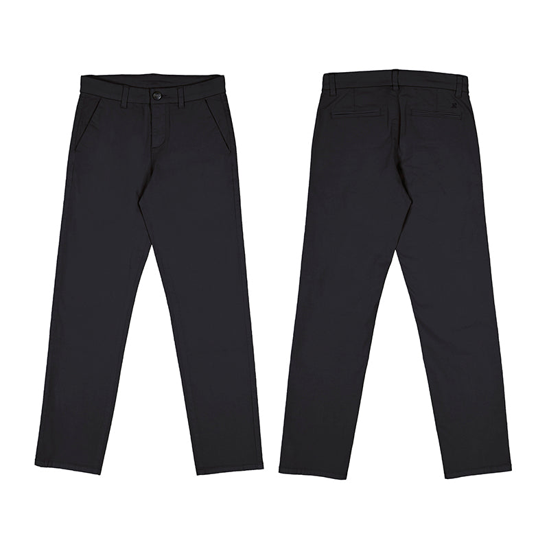 Pantalon color negro basico fit