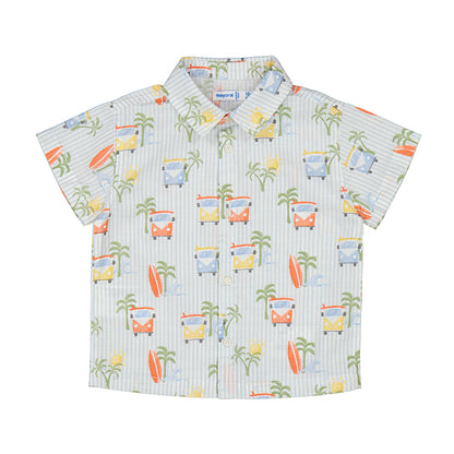Conjunto camisa retro y short verde