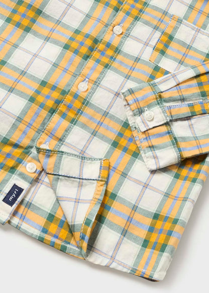 camisa niño amarilla de cuadros