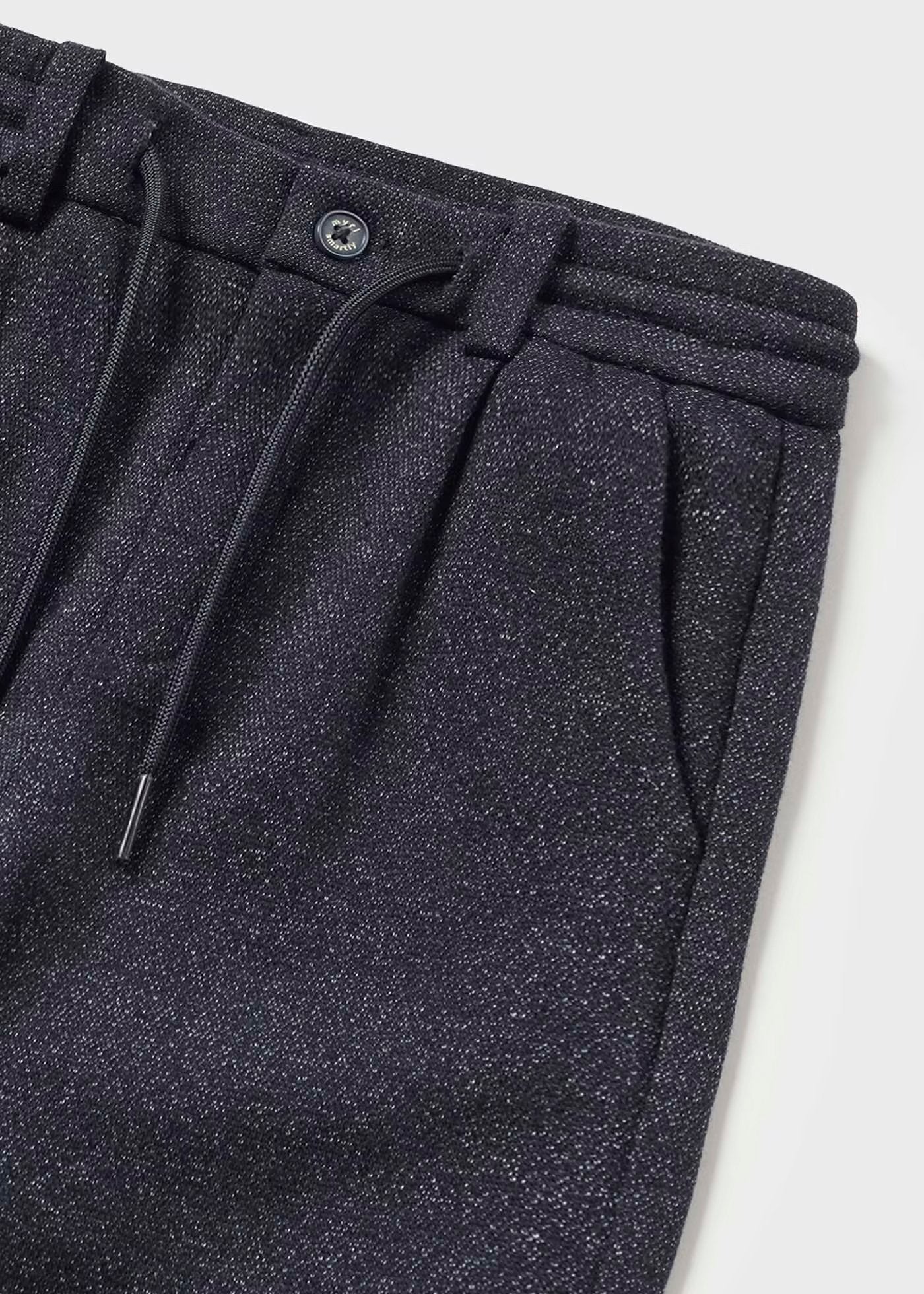 pantalón marino con boton y jareta, bebe