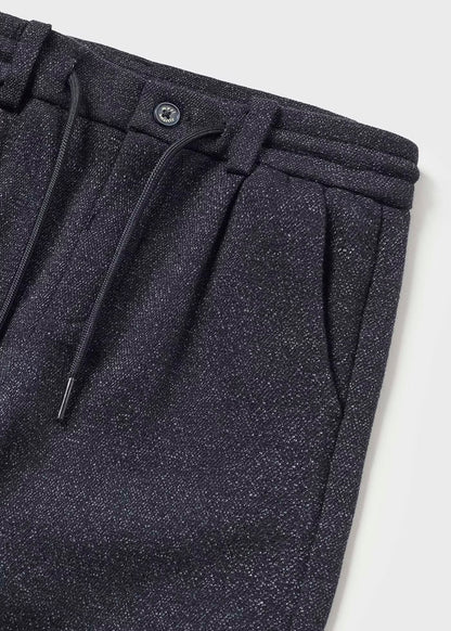 pantalón marino con boton y jareta, bebe