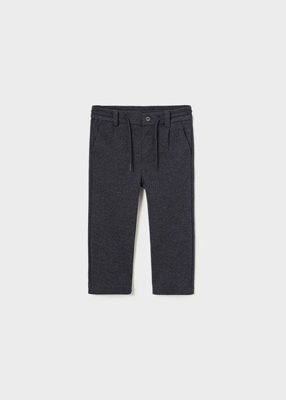 pantalón marino con boton y jareta, bebe