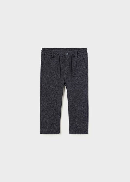 pantalón marino con boton y jareta, bebe