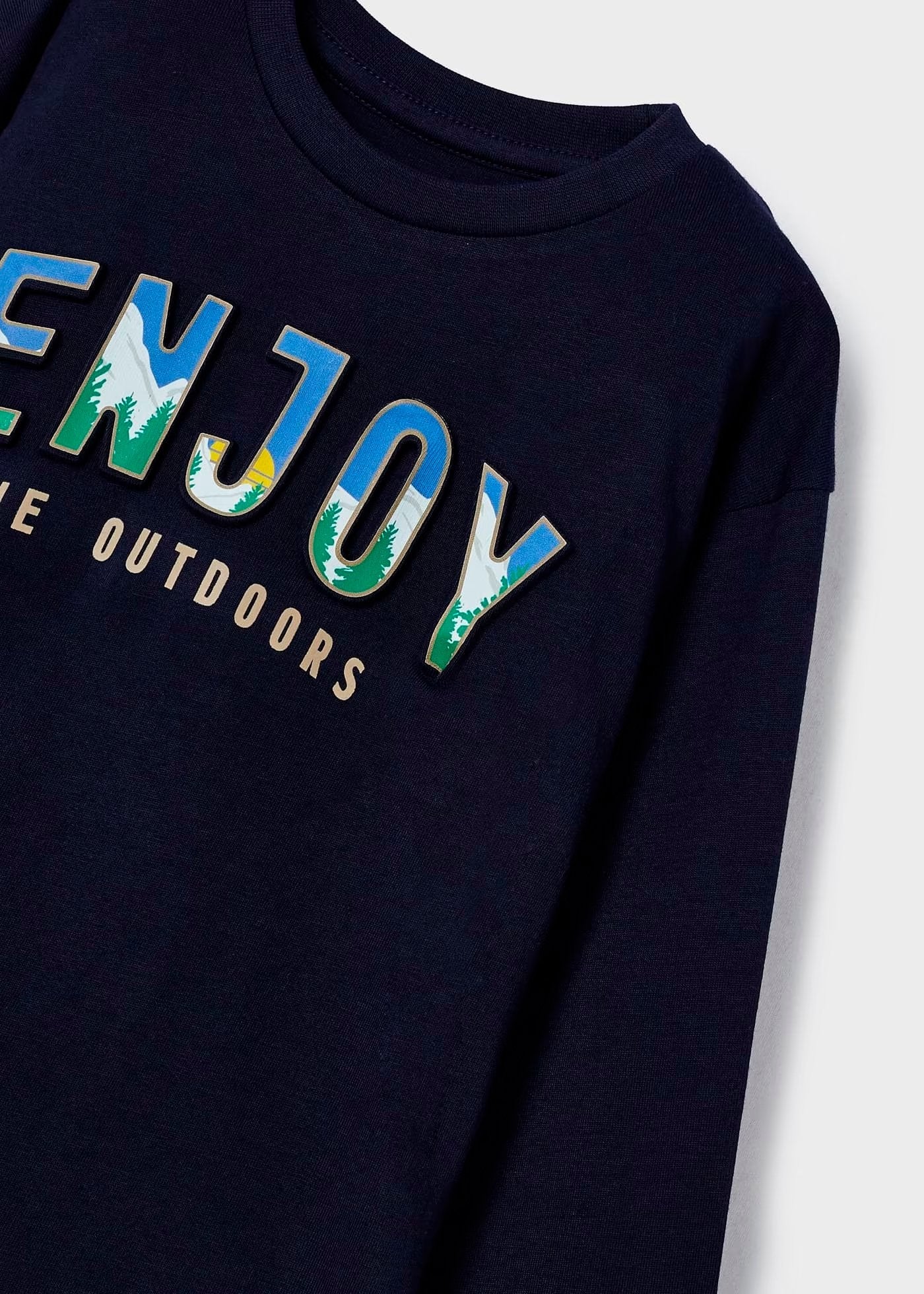 camiseta manga larga color noche, mayoral